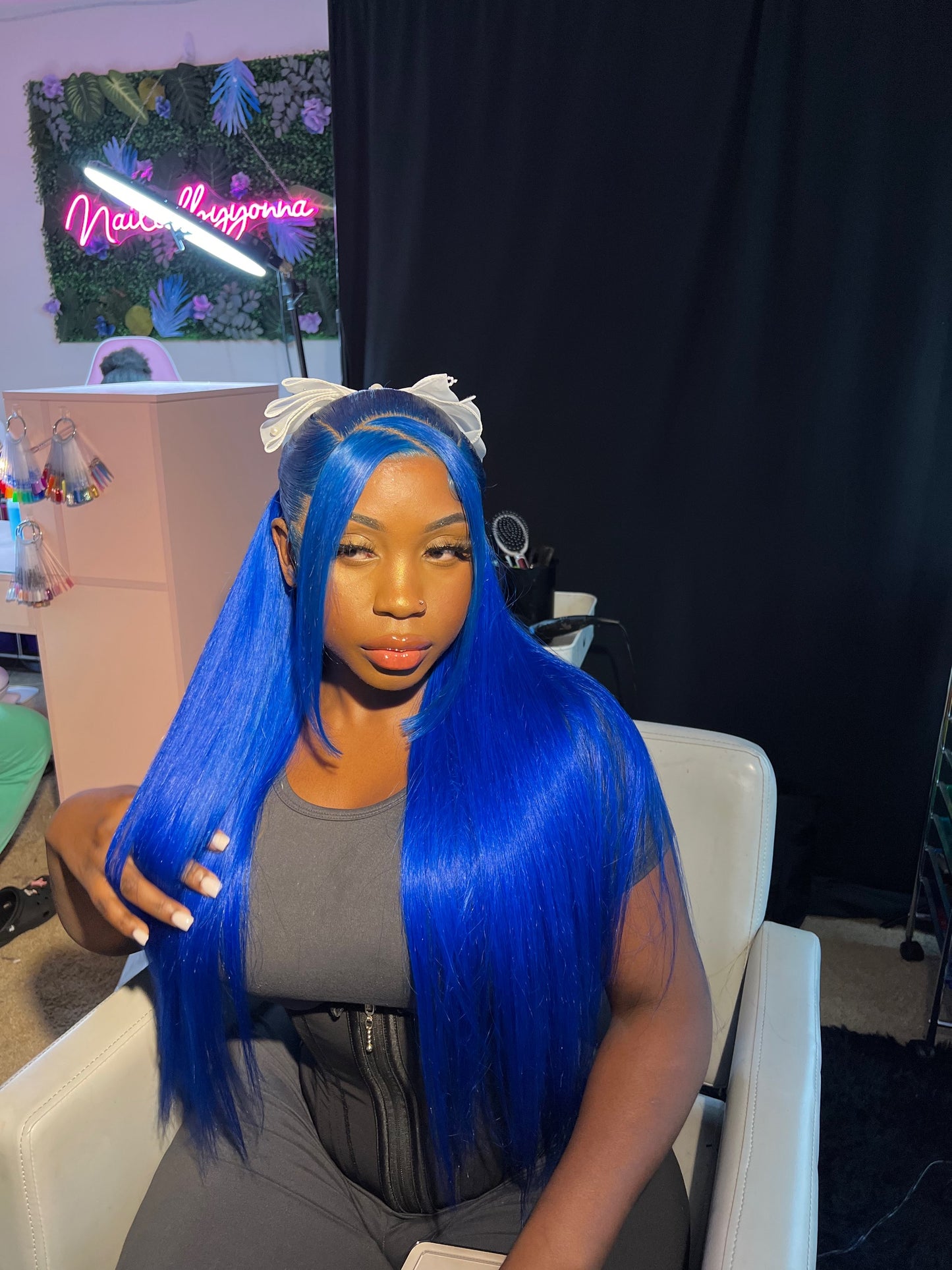 Blue HD lacefront wig  image 1