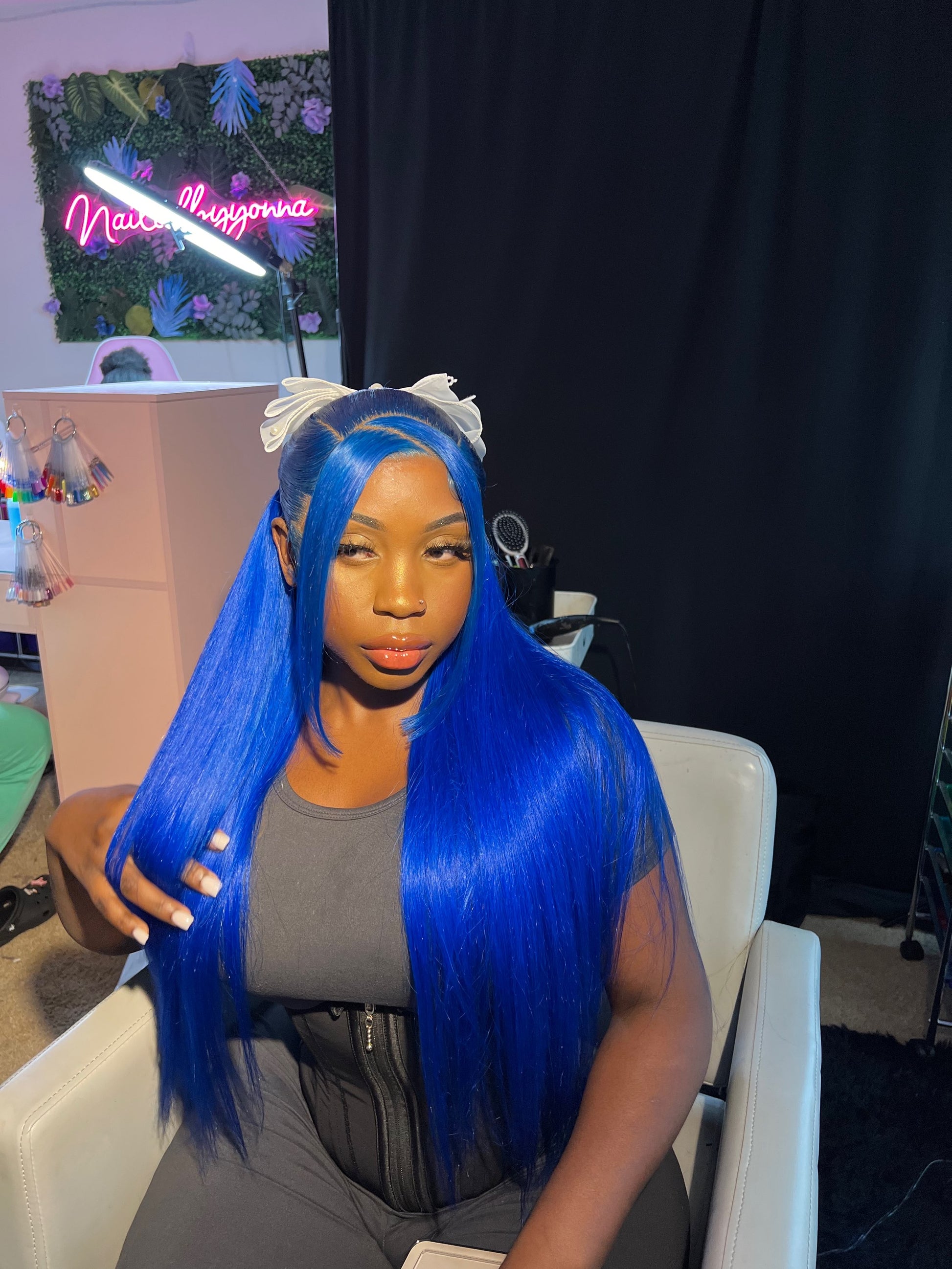Blue HD lacefront wig  image 1