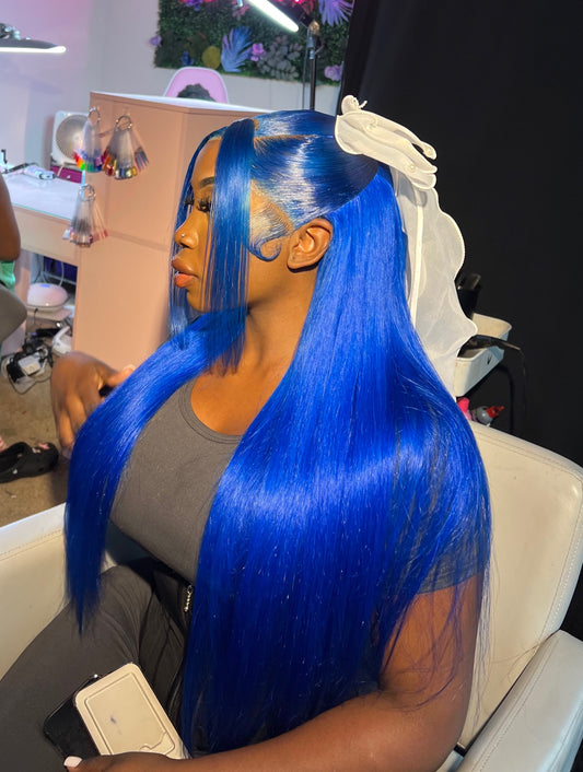 Blue HD lacefront wig  image 0