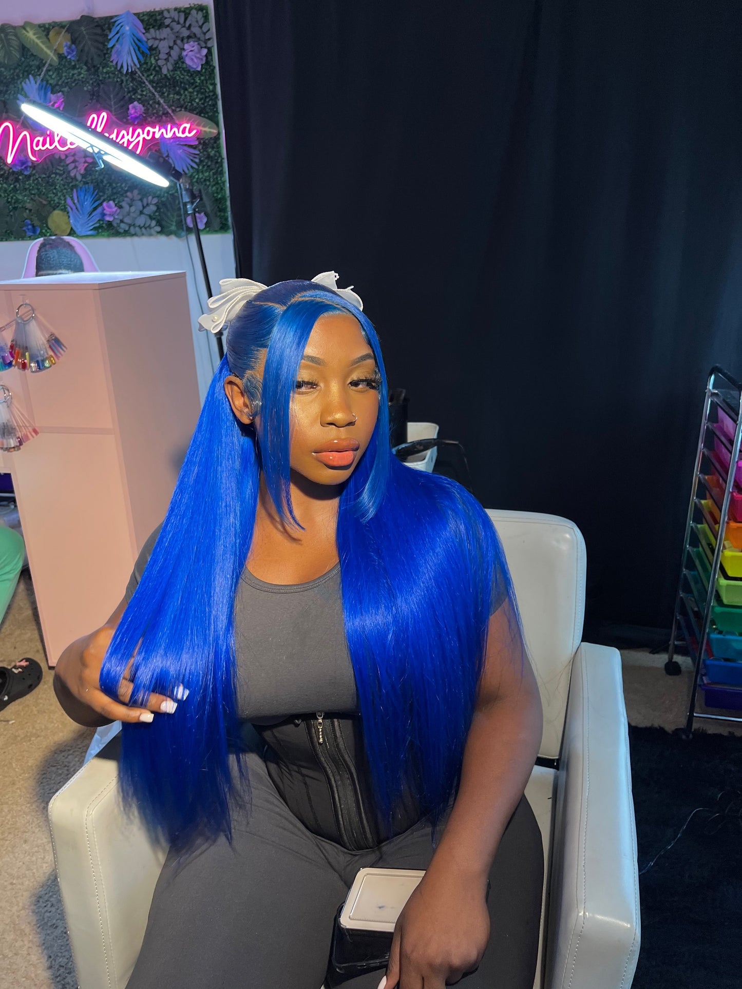 Blue HD lacefront wig  image 5